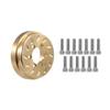 2PCS Brass 63g Internal Counterweight for 1.9 2.2 inch Wheel Rims Axial SCX10 90046 D90 TF2 TRAXS RTX4 view 2