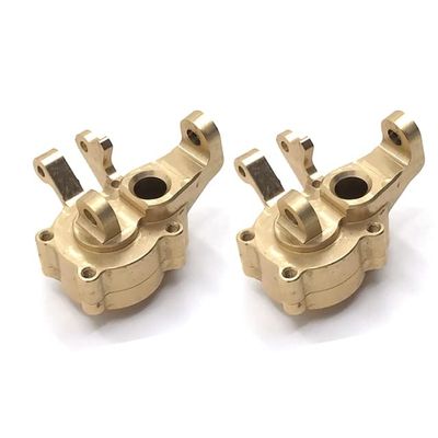 2 Pieces Brass Extended Steering Hex Wheel Hubs with Installing Screws Strong RC Car Parts Counterweight Toys Kits - (Color: Gold, CN)