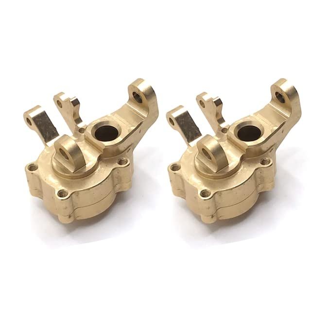 2 Pieces Brass Extended Steering Hex Wheel Hubs with Installing Screws Strong RC Car Parts Counterweight Toys Kits - (Color: Gold, CN)