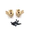 2 Pieces Brass Extended Steering Hex Wheel Hubs with Installing Screws Strong RC Car Parts Counterweight Toys Kits - (Color: Gold, CN) view 4