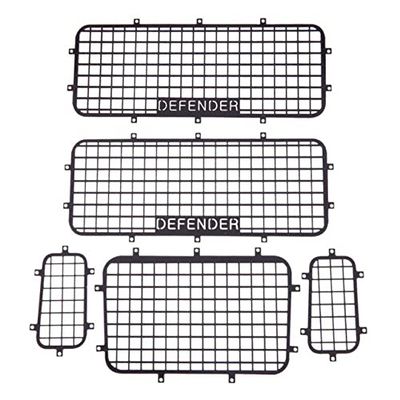 5Pcs Metal Window Mesh Protective Net with Screws for 1/10 Rc Crawler Car TRAXS RTX-4 Practical Rc Cars Accessories Toy - (Color: Black)