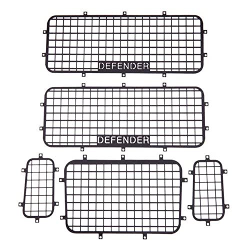 5Pcs Metal Window Mesh Protective Net with Screws for 1/10 Rc Crawler Car TRAXS RTX-4 Practical Rc Cars Accessories Toy - (Color: Black)