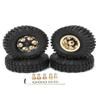 NASITIP 4pcs 54 X 18mm 1.0"" Brass Rims Beadlock Tyres Per 1/24 Rc Crawler Car Axial Scx24 Axi00001 Jimny Receiver Deadbolt - (Color: 4Pcs Set, CN) view 1
