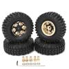 NASITIP 4pcs 54 X 18mm 1.0"" Brass Rims Beadlock Tyres Per 1/24 Rc Crawler Car Axial Scx24 Axi00001 Jimny Receiver Deadbolt - (Color: 4Pcs Set, CN) view 2