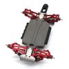 4Pcs Metal Front Steering and Block Rear Hub Carrier for MJX H16 16207 16208 16209 16210 1/16 RC Car Upgrades Parts,Red view 2