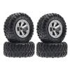 4Pcs LD-P06 Tire Tyre Wheel for LDRC LD-P06 LD P06 Unimog 1/12 RC Truck Car Upgrades Parts 72Mm - (Color: As Shown) view 2
