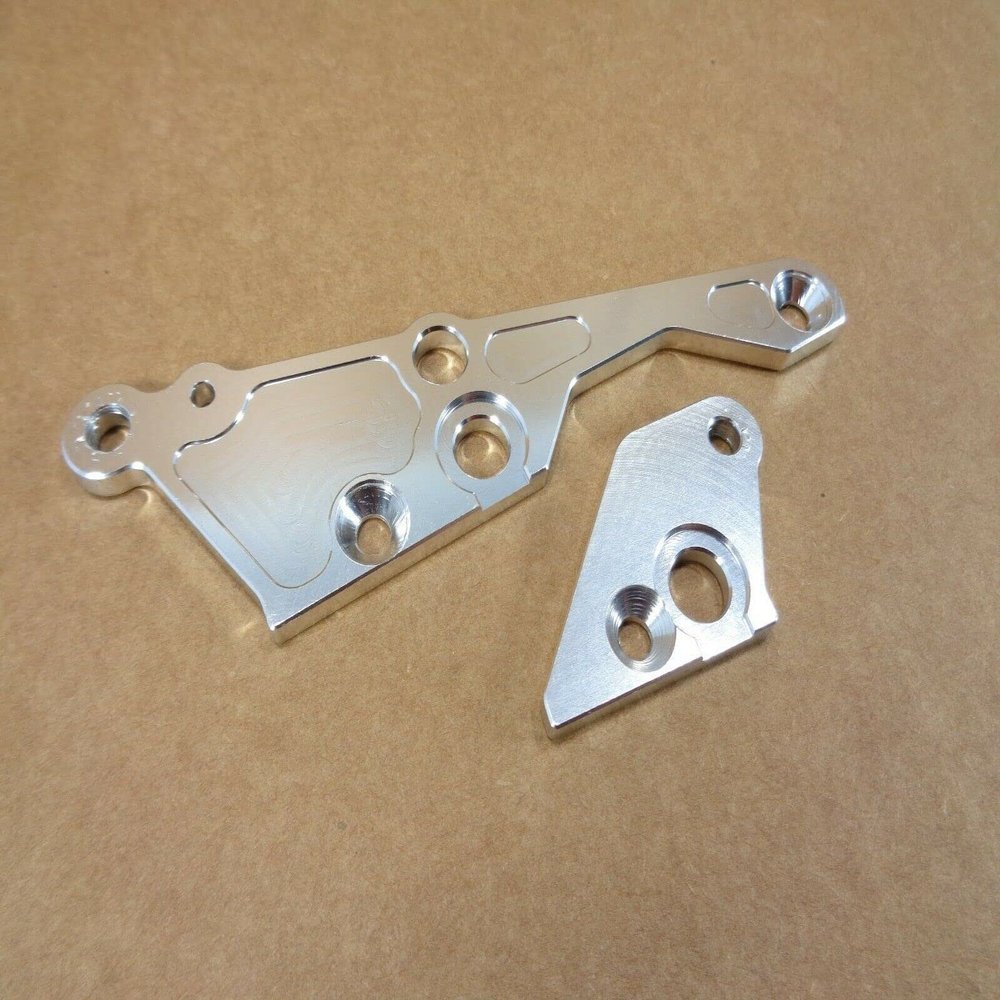 HPI Baja 5B 5T Silver Aluminum HD Engine Mount Braces Left & Right ROVAN