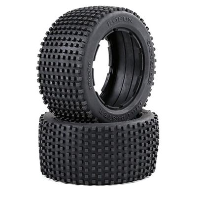 Off-Road Rear Tyres Thicken Skin Set for 1/5 HPI ROFUN BAHA ROVAN KM Baja 5B Truck Spare Toys Parts - (Color: Light Yellow)