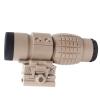 Sight 3X Magnifier Scope Compact Sights with Flip Up Cover Fit for 20mm Rail Mount Toys Telescope - (Color: Sand Color, CN) view 4