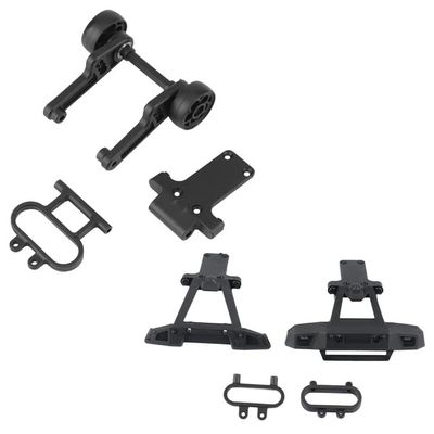 2 Set for HBX 16889 16889A 16890 16890A RC Car Part: 1 Pcs Wheelie Bar & 1 Set Front + Rear Bumper Assembly - (Color: Black)