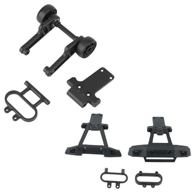 2 Set for HBX 16889 16889A 16890 16890A RC Car Part: 1 Pcs Wheelie Bar & 1 Set Front + Rear Bumper Assembly - (Color: Black)