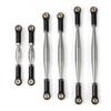 Barra de traccin de enlace de Acero inoxidable, juego de varillas para Axial SCX24 90081 RC, accesorios de coche - (Color: Silver) view 1