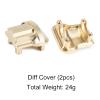 Brass Weight Steering Link Blocks Knuckle Diff Cover Caster Blocks RC Crawler Car Steering Link for 1/18 RTX4-M Upgrade Parts - (Color: as Shown) view 4