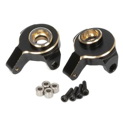2Pcs Brass Steering Knuckles Steering Cup for 1/24 RC Crawler Car Axial SCX24 90081 AXI00001 AXI00002 Upgrades Parts Accessories - (Color: As Shown)