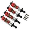 -4Pcs Metal Shock Absorber for SG1603 SG1604 SG1605 UDIRC UD1601 UD1602 UD1603 UD1607 1/16 RC Car Upgrade Parts - (Color: Red) view 1