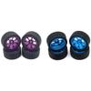 2Set 65Mm Metal Wheel Rim + High Grip Rubber Tires Tyres for WTY 144001 A959 A959-B 124019 124018 Blue & Purple - (Color: Lavender) view 1