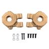 2Pcs Brass Steering Block Steering Knuckle 9737 Replacement for TRAXS RTX4M RTX-4M 1/18 RC Crawler Car Upgrades Parts - (Color: Yellow) view 1