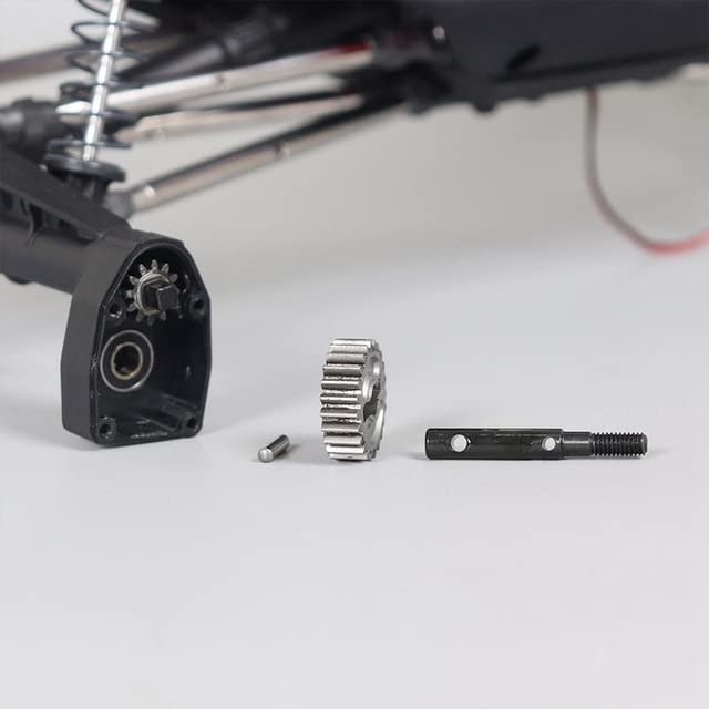 4 Pcs Hard Steel Front Rear Portal Stub Axle Drive Gear Shaft for Axial Capra Currie F9 Axle SCX10 III AR45 Axle - (Color: Black)