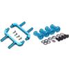 4Pcs Aluminum 12Mm Hex Hub 24Mm Extension Adapter Wheel Spacer Widener & 2Pcs Aluminium Alloy Car Shell Support Bracket - (Color: Blue) view 1