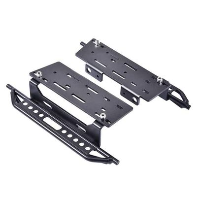 2 PCS for SCX10 90046 1:10 Climbing Car Metal Simulation Side Pedal Replacement Wrangler Pedal - (Color: Black)