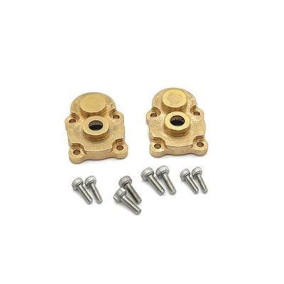 Puente de puerta delantera y trasera, accesorios de actualizacin de Metal de latn tapa de palanca de cambios, Compatible con coche de Control remoto FMS 1/24 Fcx24 - (Color: Yellow)
