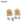 Puente de puerta delantera y trasera, accesorios de actualizacin de Metal de latn tapa de palanca de cambios, Compatible con coche de Control remoto FMS 1/24 Fcx24 - (Color: Yellow) view 4