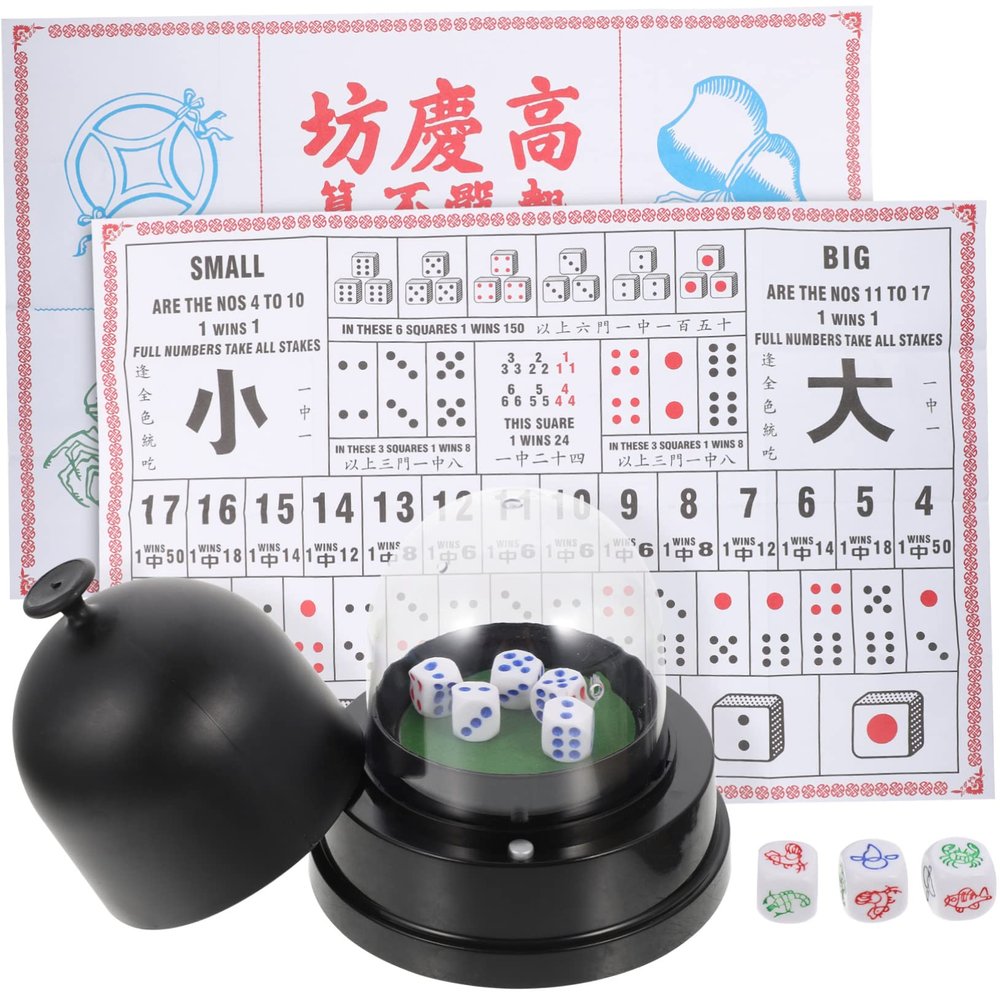 BIUDECO 1set Electric Dice Cup Set Automatic Professional Dices Shaker for Party Games Ktv Entertainment Includes Sufficient Dices Easy to Use Smooth Texture Design