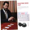 BIUDECO 1set Electric Dice Cup Set Automatic Professional Dices Shaker for Party Games Ktv Entertainment Includes Sufficient Dices Easy to Use Smooth Texture Design view 2