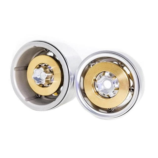 Brass Wheel Hex Hub 4pcs 1/10 Wheel Weights Counterweight Heavy Duty Wheel Rim Smooth Driving Increase Weight ForSCX10 Car - (Color: 4pcs, CN)