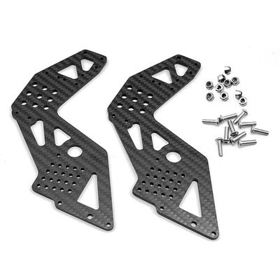 2Pcs Carbon Fiber Front Universal Guard Plate Outer Boards Replacement for Losi LMT 4WD Solid Axle Monster Truck - (Color: 1 Set, CN)