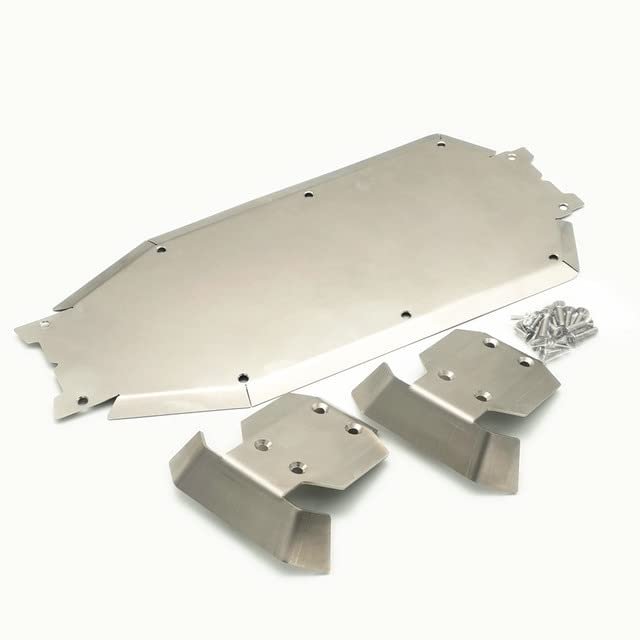Stainless Steel Chassis Armor Protection Skid Plate for 1/8 TRAXS Sledge 95076-4 - (Color: Silver, CN)