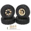 1.0 Brass Wheel Rim Tires All Terrain Parts Kits for 1/18 1/24 RC Crawler Axial SCX24 FMS FCX24 Enduro24 - (Color: As Shown) view 2