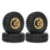 1.0 Brass Wheel Rim Tires All Terrain Parts Kits for 1/18 1/24 RC Crawler Axial SCX24 FMS FCX24 Enduro24 - (Color: As Shown) view 4