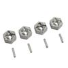 4Pcs Metal Wheel Hub Hex Adapter 55-ZJ09 for Hosim 9125 9155 9156 Xinlehong 9125 9155 9156 1/10 1/12 RC Car Spare Parts view 1