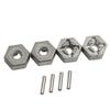 4Pcs Metal Wheel Hub Hex Adapter 55-ZJ09 for Hosim 9125 9155 9156 Xinlehong 9125 9155 9156 1/10 1/12 RC Car Spare Parts view 2