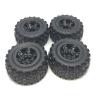 -4Pcs Rubber Tire Tyre Wheel for MJX Hyper Go H16H H16E H16P 1/16 RC Car Upgrade Parts Spare Accessories - (Color: Black) view 4