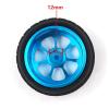 2Set 65Mm Metal Wheel Rim + High Grip Rubber Tires Tyres for WTY 144001 A959 A959-B 124019 124018 Silver & Blue - (Color: Lavender) view 3