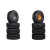 8 PCS Metal 2.2 Beadlock Wheel Rim Tires Set for 1/10 RC Crawler Car Parts,Yellow & Titanium| | - - (Color: Lemon Yellow) view 1