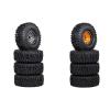 8 PCS Metal 2.2 Beadlock Wheel Rim Tires Set for 1/10 RC Crawler Car Parts,Yellow & Titanium| | - - (Color: Lemon Yellow) view 2