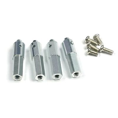 4Pcs LD-P06 Metal Portal Axle Shaft Hex Adapter for LDRC LD-P06 LD P06 Unimog 1/12 RC Truck Car Spare Parts - (Color: Silver)