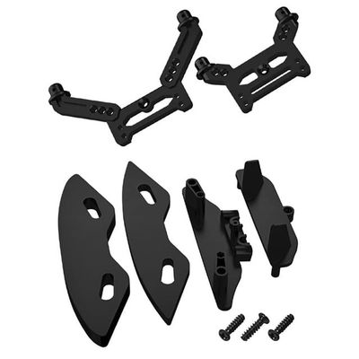 Front Bumper Assembly Anti-Collision Component with Front and Rear Shock Tower Bracket for SG1603 SG1604 1/16 RC Car - (Color: Black)