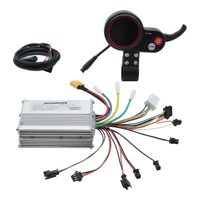 48V 20A Electric Scooter Controller Dashboard Kit Parts with TF-100 Display Scooter for KUGOO M4 Electric Scooter - (Color: silverblack)
