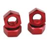 4Pcs 17mm M10 Metal Wheel Hex Nut M10XP1.0 NT002 for JLB Racing Cheetah 11101 21101 J3 Speed 1/10 RC Car Upgrade Parts - (Color: Red) view 2