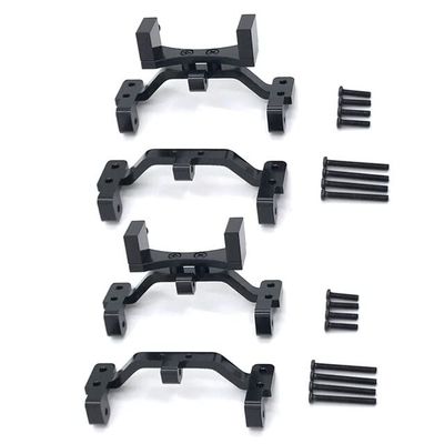 2X for MN D90 D91 D96 MN99S 1/12 RC Car Upgrade Parts Metal Pull Rod Base Seat & Axle Up Servo Bracket Mount,Black - (Color: Blue)