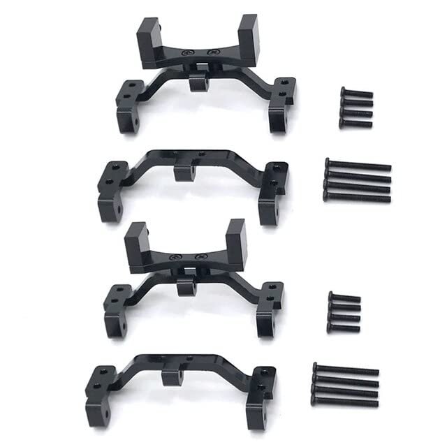 2X for MN D90 D91 D96 MN99S 1/12 RC Car Upgrade Parts Metal Pull Rod Base Seat & Axle Up Servo Bracket Mount,Black - (Color: Blue)