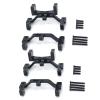 2X for MN D90 D91 D96 MN99S 1/12 RC Car Upgrade Parts Metal Pull Rod Base Seat & Axle Up Servo Bracket Mount,Black - (Color: Blue) view 2