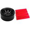 2 Set RC Car Part: 1 Set Dust Proof Shock Absorber Cover Guard & 1 Set Metal Alloy 1.9 Beadlock Wheel Rims - (Color: Blue) view 1