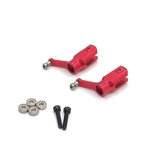 2Pcs Metal Rotor Clip Blade Grip for WTY XK K110 K120 V977 V988 RC Helicopter Upgrade Parts Accessories - (Color: Red)