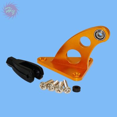 1 Set 7075 Hard Aluminum CNC Duralumin Horns with Bearing/Metal Horns with Screws and Clevis - (Color: 25x28xH26mm, CN)