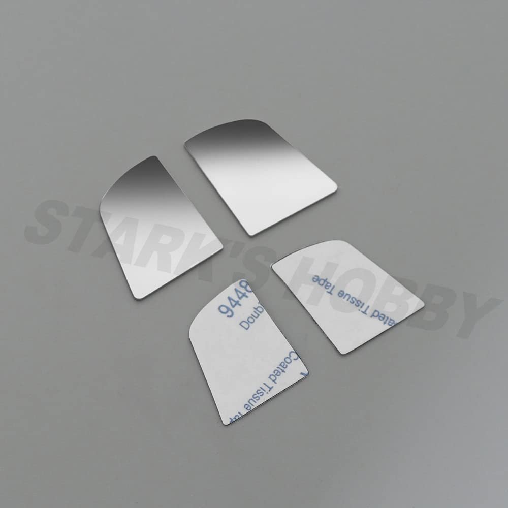 1:10 Accessories 2Pcs/Lot Stainless Steel Rearview Lens for 1/10 RC Crawler TRAXS RTX4 G500 RTX6 G63 AMG